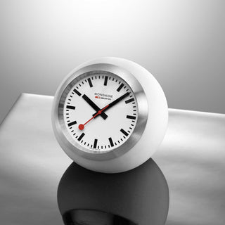 White Table Clock, 60 mm	, Front view