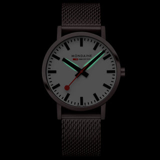 Classic, Brown Stainless Steel, 40 mm	, Night view with BackLight