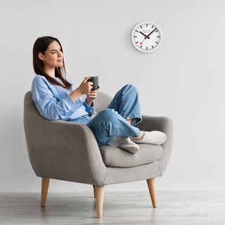 White Wall clock, 25 cm, Mood Image