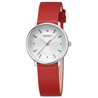 Doppio, Red Vegan Grape Leather, 33 mm	, Front view