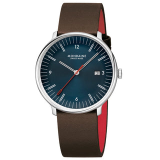 Doppio, Brown Vegan Grape Leather, 41 mm	, Front view