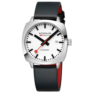 Grand Cushion Automatic, Black vegan grape leather, 39 mm	, Front view