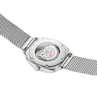 Grand Cushion Automatic, Stainless Steel, 39 mm	, Case back view with SBB engraving