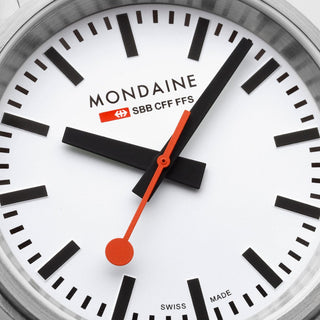stop2go, Stainless Steel, Detail view of the watch dial