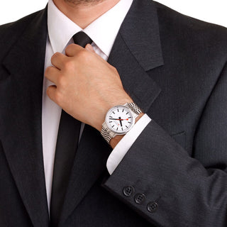 stop2go, Stainless Steel,  Mood image with wrist watch worn