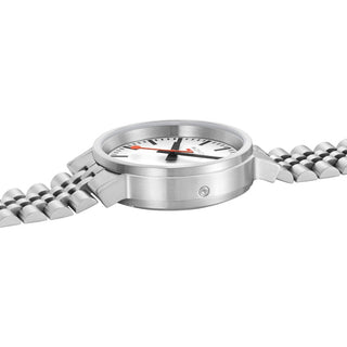 stop2go, Stainless Steel, Side view with focus on the crown