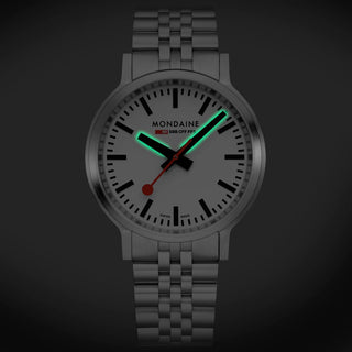 stop2go, Stainless Steel, Night view with green and orange light tubes