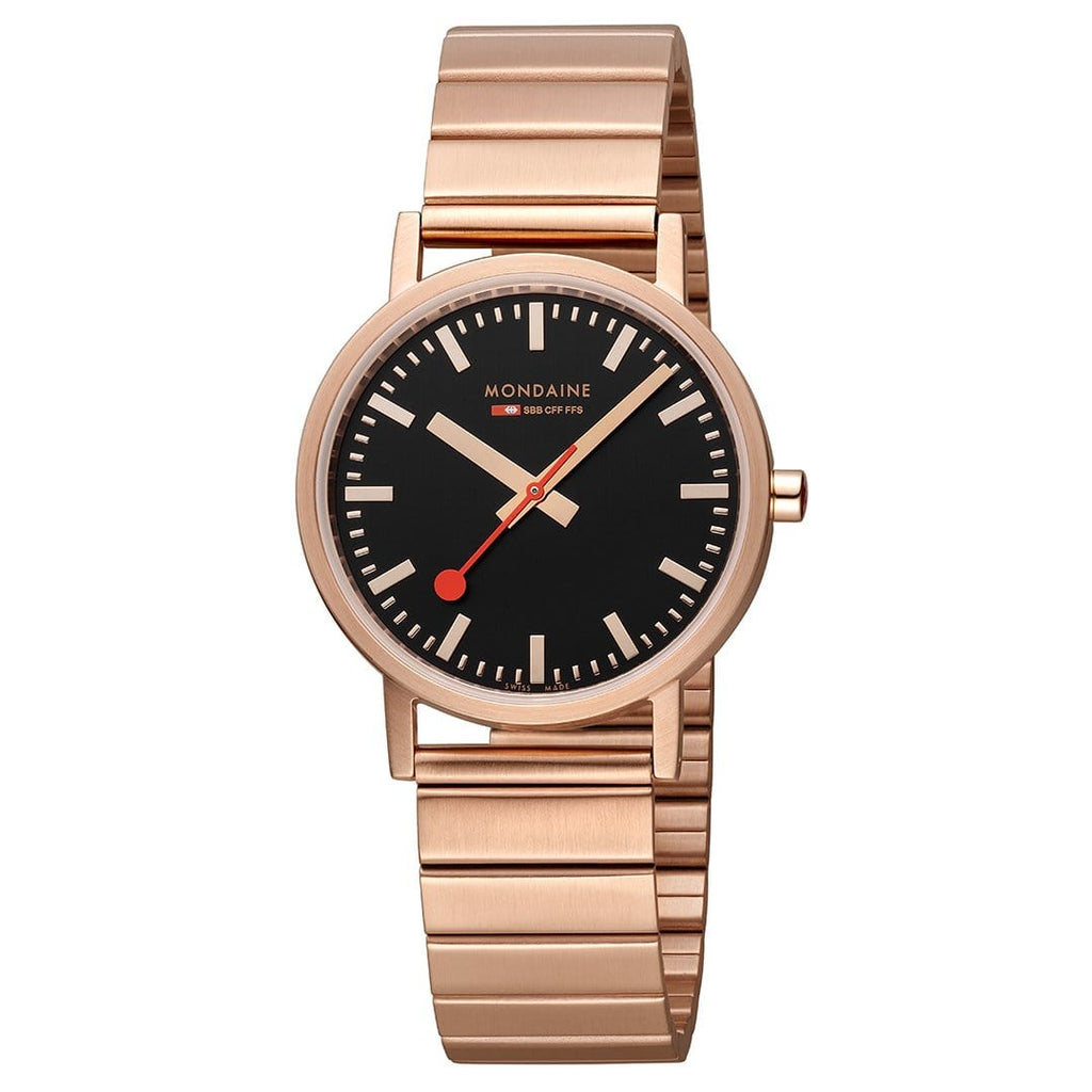 Classic, Rose Gold Tone Stainless Steel, 36 mm – Mondaine United 