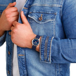 Classic, 36 mm, Deepest Blue Watch, A660.30314.40SBD, Mood image with wrist watch worn