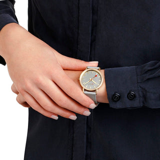 Classic, 36 mm, Good Gray Golden Watch, A660.30314.80SBU, mood image with wrist watch worn