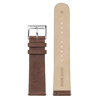 Genuine leather strap, 22mm