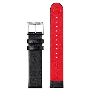 Black Vegan Grape Leather Strap, 18 mm, FGM.3118.21Q.K