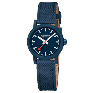 essence, 32mm, Deep Ocean Blue sustainable watch, MS1.32140.LD, Front view