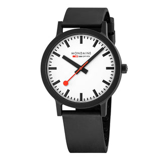 essence black, 41 mm, vegan sustainable watch, MS1.41110.RB, Front view