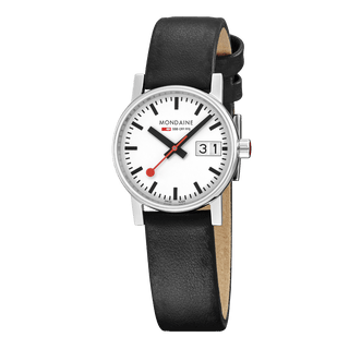evo2, 30 mm, black vegan grape leather watch, MSE.30210.LBV, Front view