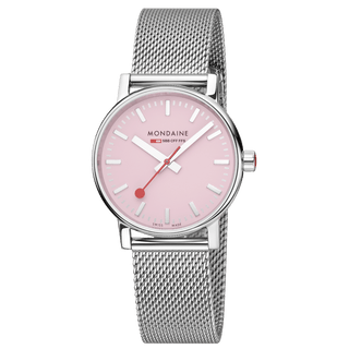 evo2, 35mm, Wild Rose Stainless Steel Watch, MSE.35130.SM, Front view