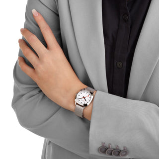 Cushion, 31 MM, Stainless steel Watch, MSL.31110.SM, Mood image with wrist watch worn