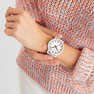 essence, 41mm, sustainable watch for men and women, MS1.41110.LD.SET, Mood image with wrist watch worn