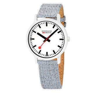 essence white, 41mm, sustainable watch for men and women, MS1.41110.LD, Front view