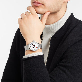 evo2, 40 mm, stainless steel watch, MSE.40210.SM, Mood image with wrist watch worn
