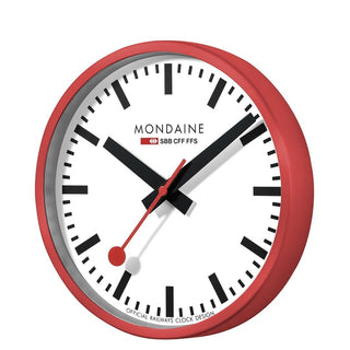 Wall clock, 25 cm, red kitchen clock, A990.CLOCK.11SBC, Front view