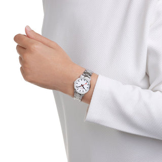 Classic, Silver Stainless Steel, 30 mm	, Mood image with wrist watch worn