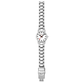 Classic, Silver Stainless Steel, 30 mm	, Front view with strap