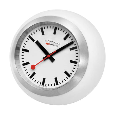 White Table Clock, 60 mm	, Front view