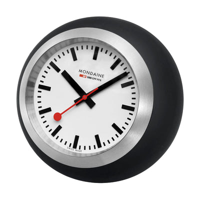 Black Table Clock, 60 mm, Front view