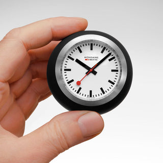 Black Table Clock, 60 mm, Front view