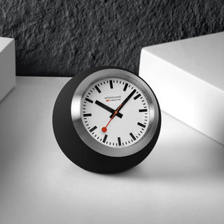 Black Table Clock, 60 mm, Front view