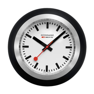 Black Table Clock, 60 mm, Front view