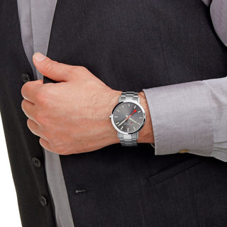 Classic, Silver Stainless Steel, 40 mm	, Mood image with wrist watch worn