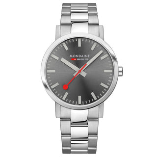 Classic, Silver Stainless Steel, 40 mm	, Front view