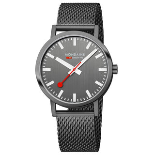 Classic, IP Grey Stainless Steel, 40 mm	, Front view