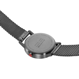 Classic, IP Grey Stainless Steel, 40 mm	, Case back view with SBB engraving