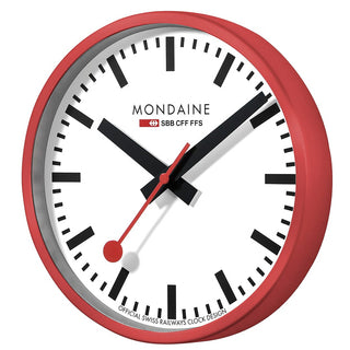 Wall clock, 25 cm, red kitchen clock, A990.CLOCK.11SBC, Front view