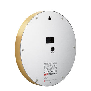 Gold Coloured Wall Clock, 25 cm