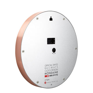 Copper Coloured Wall Clock, 25 cm