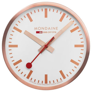 Wall clock, 25cm, copper kitchen clock, A990.CLOCK.18SBK, Front view
