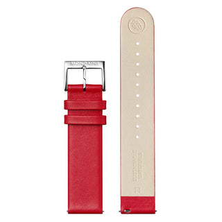 Doppio Solar, Red Vegan Grape Leather, 41 mm	, Front view of the strap