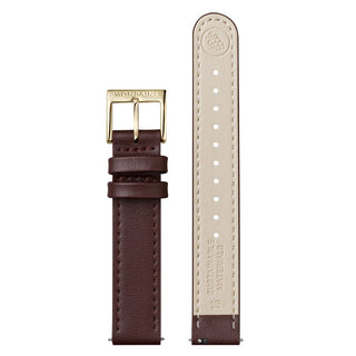 Front and back view of Brown Vegan Grape Leather Strap, 16mm, FGM.3116.72R.K