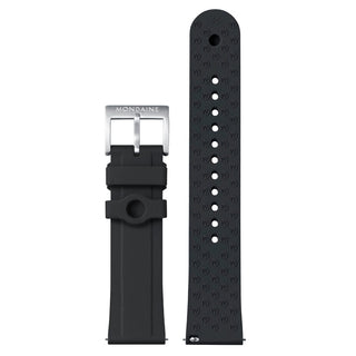 Numeri, Black Silicon, 42 mm	, Front view of the strap