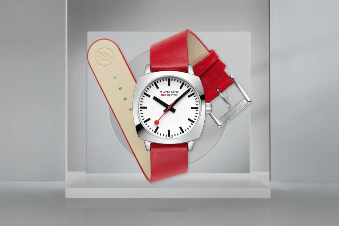 Mondaine Wall Clock Red