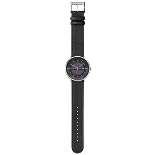 Doppio Solar Skeleton, Black Vegan Grape Leather, 41 mm