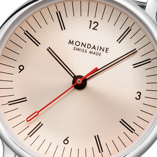 Doppio, Stainless Steel, 33 mm	,Detail view of the watch dial