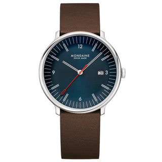 Doppio, Brown Vegan Grape Leather, 41 mm	, Front view
