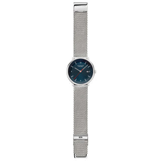 Doppio, Blue Vegan Apple Leather, 41 mm, Front View