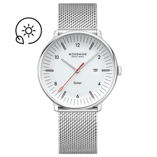 Doppio Solar, Stainless Steel, 41 mm, Front View