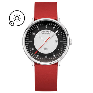 Doppio Solar, Red Vegan Grape Leather, 41 mm	, Front view